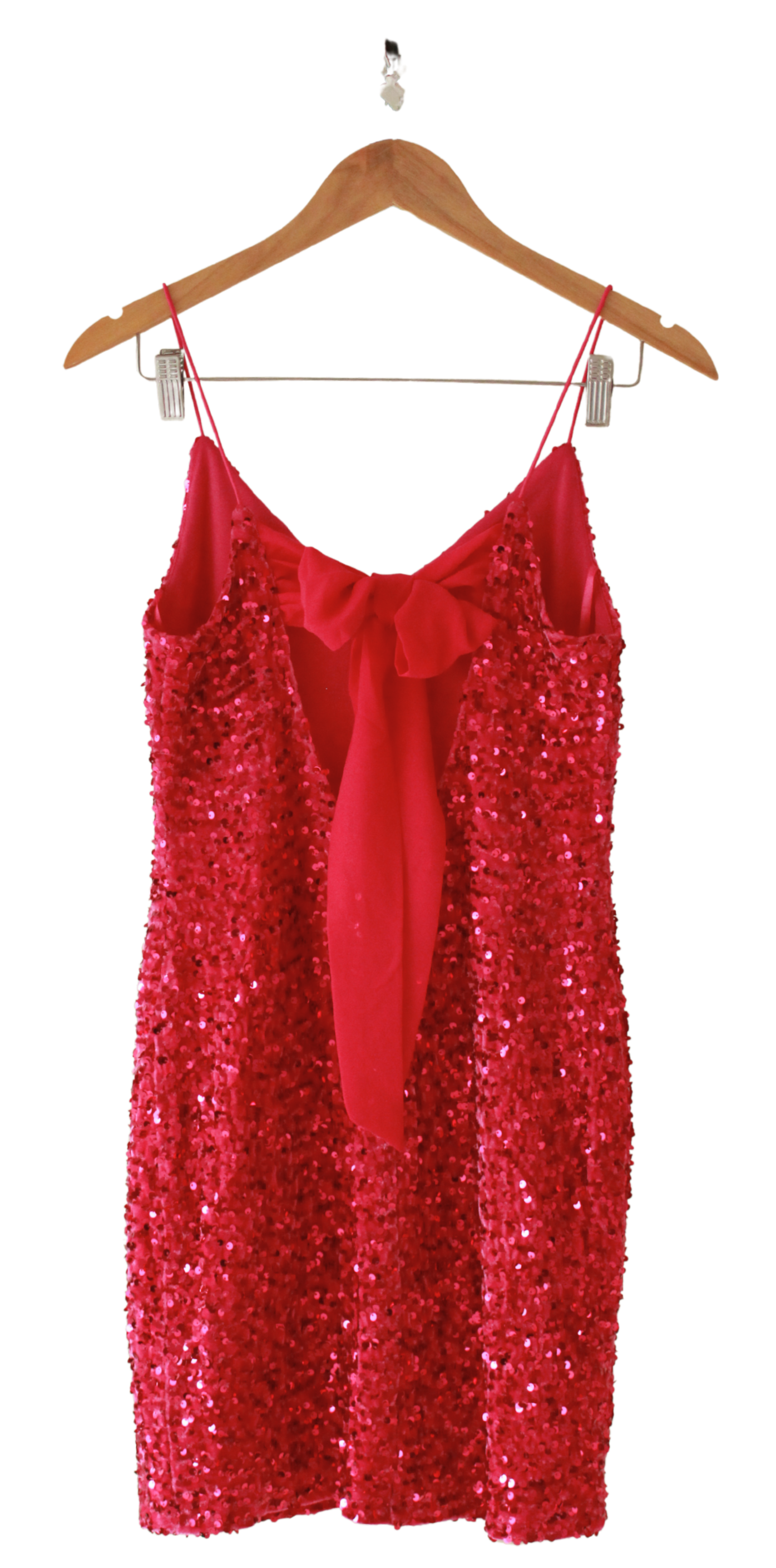 Vestido Lentejuelas Lazo Posterior