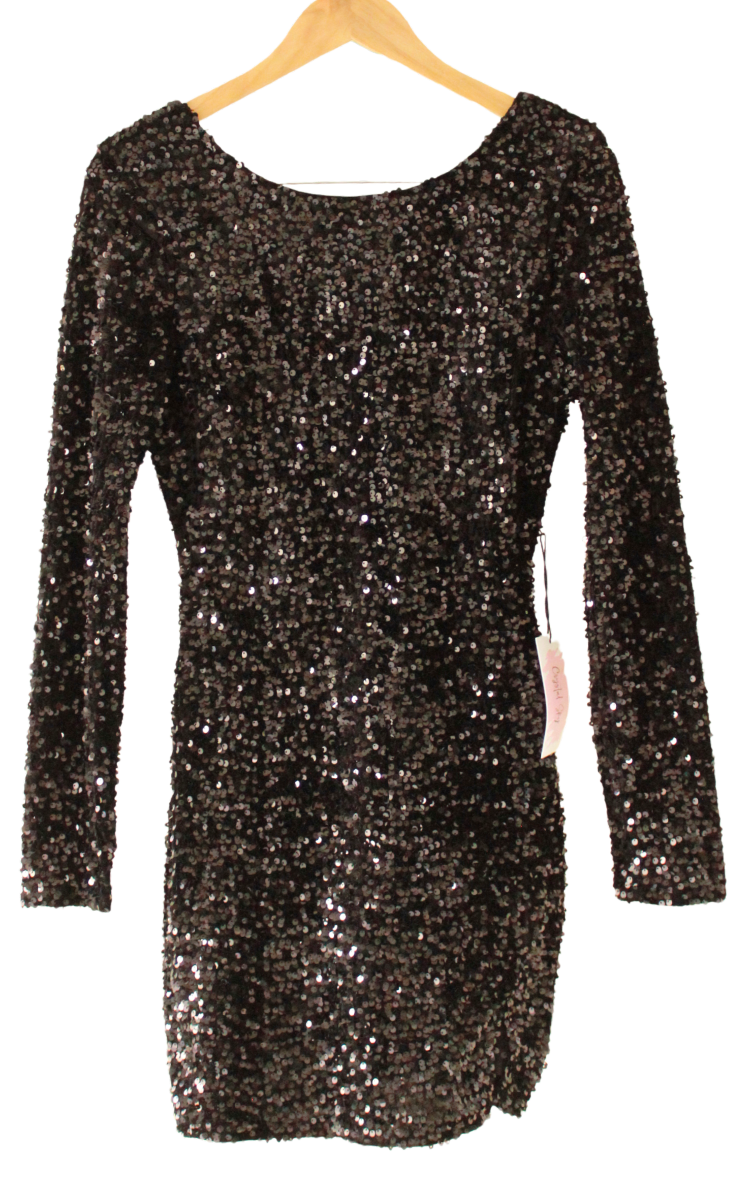 Vestido Mini Lentejuelas Negro