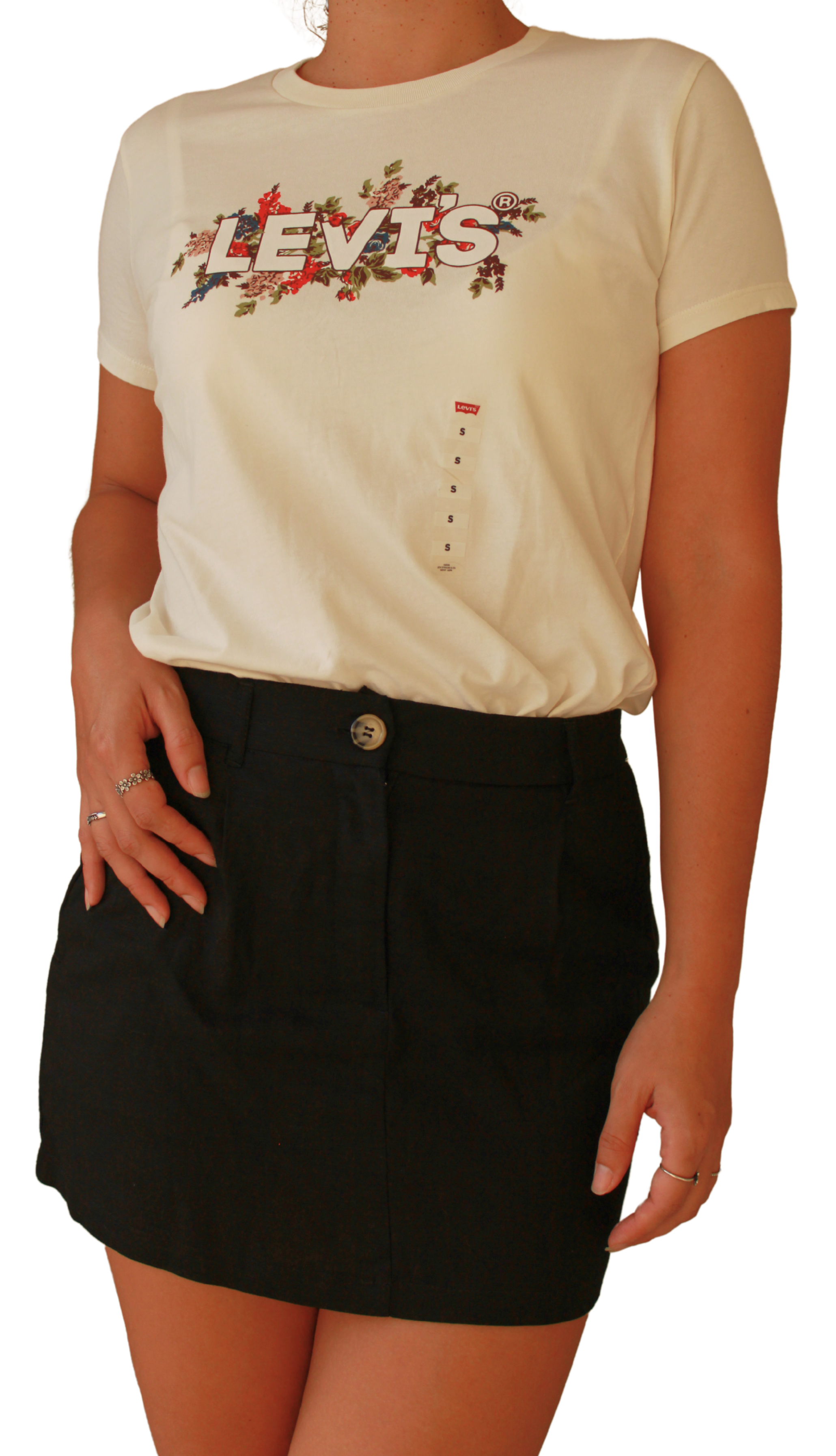 Camiseta Levis Logo Flores