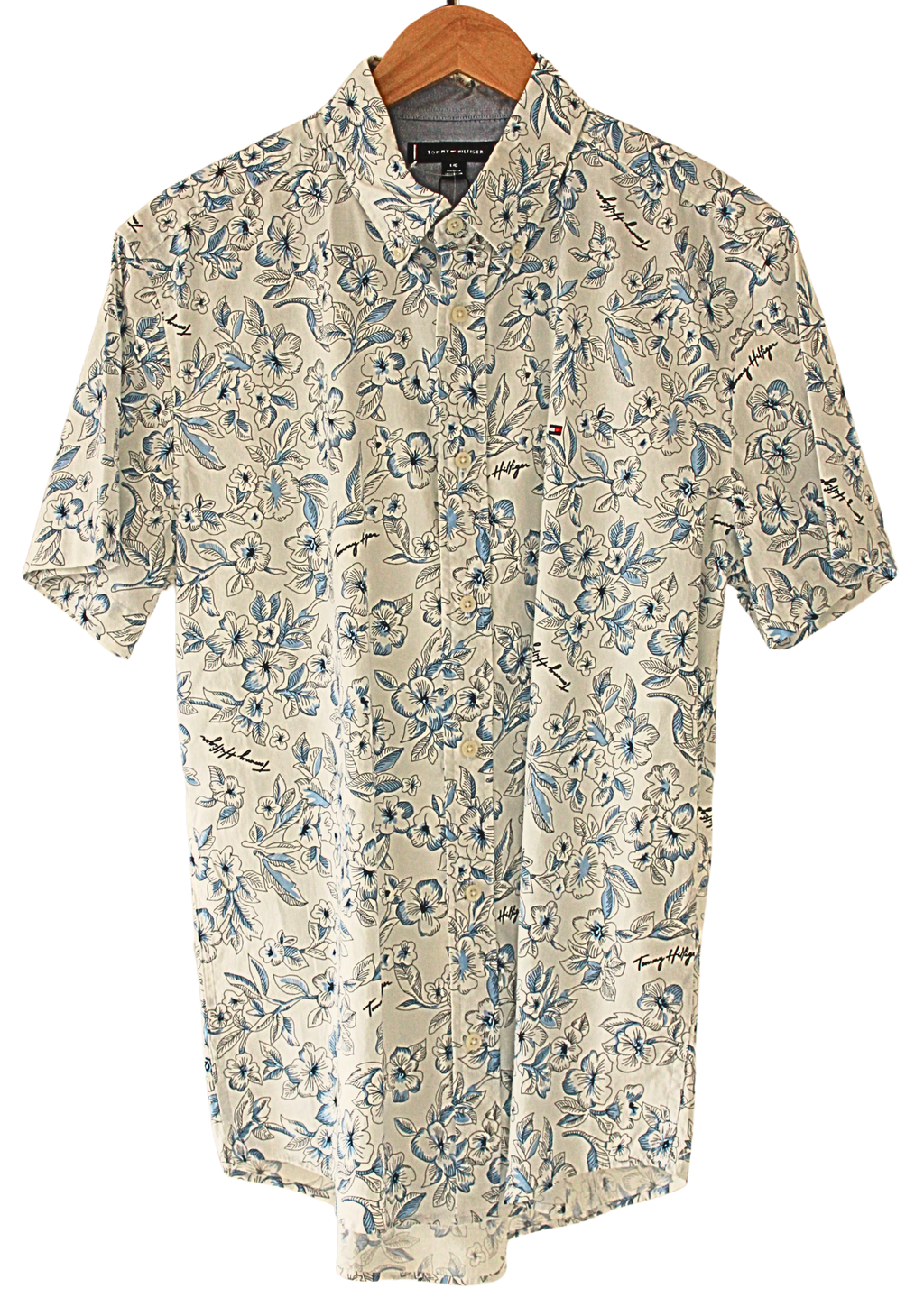 Camisa Tommy Hilfiger Celeste Flores