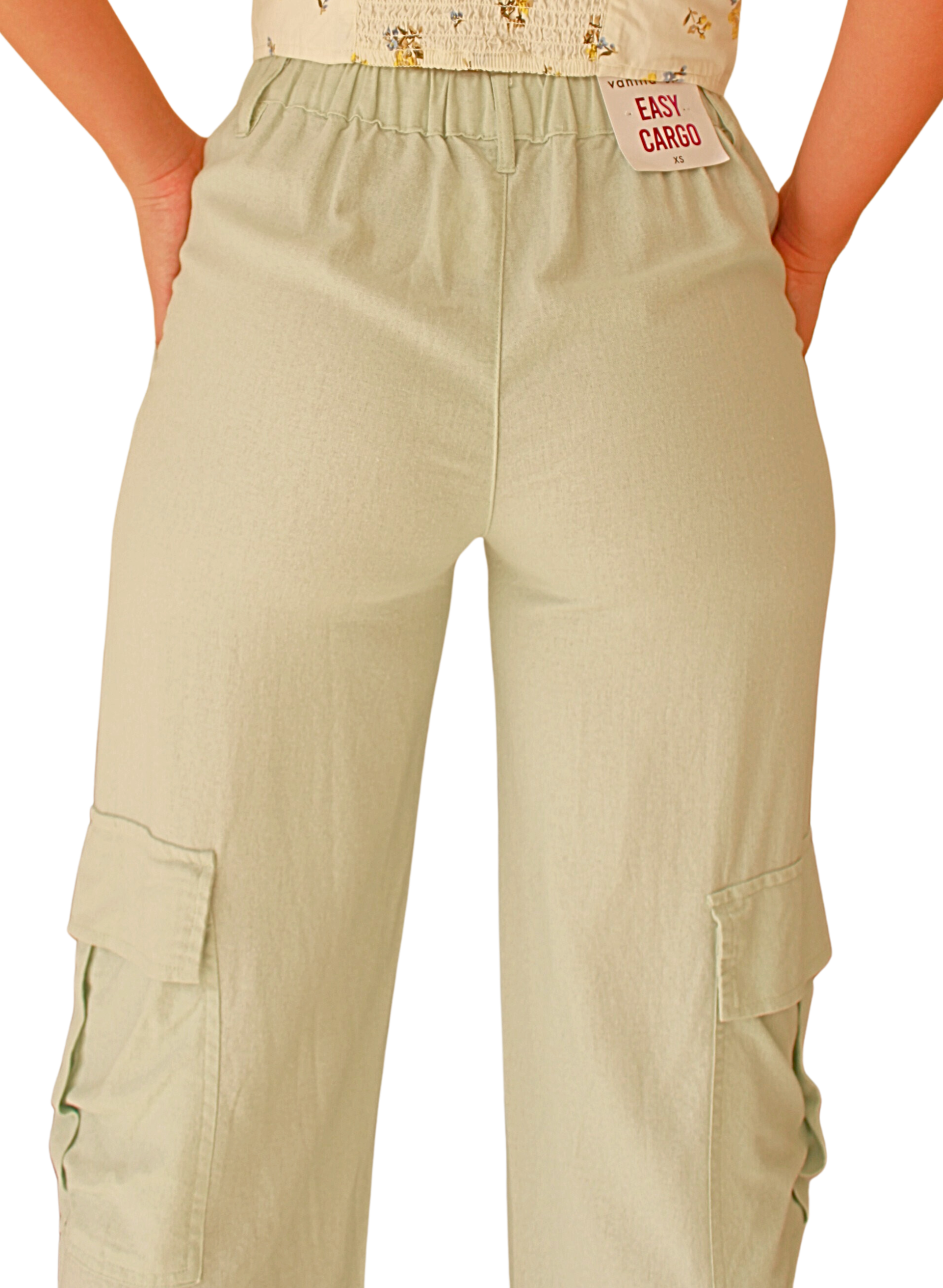 Pantalon Cargo Turquesa Pastel