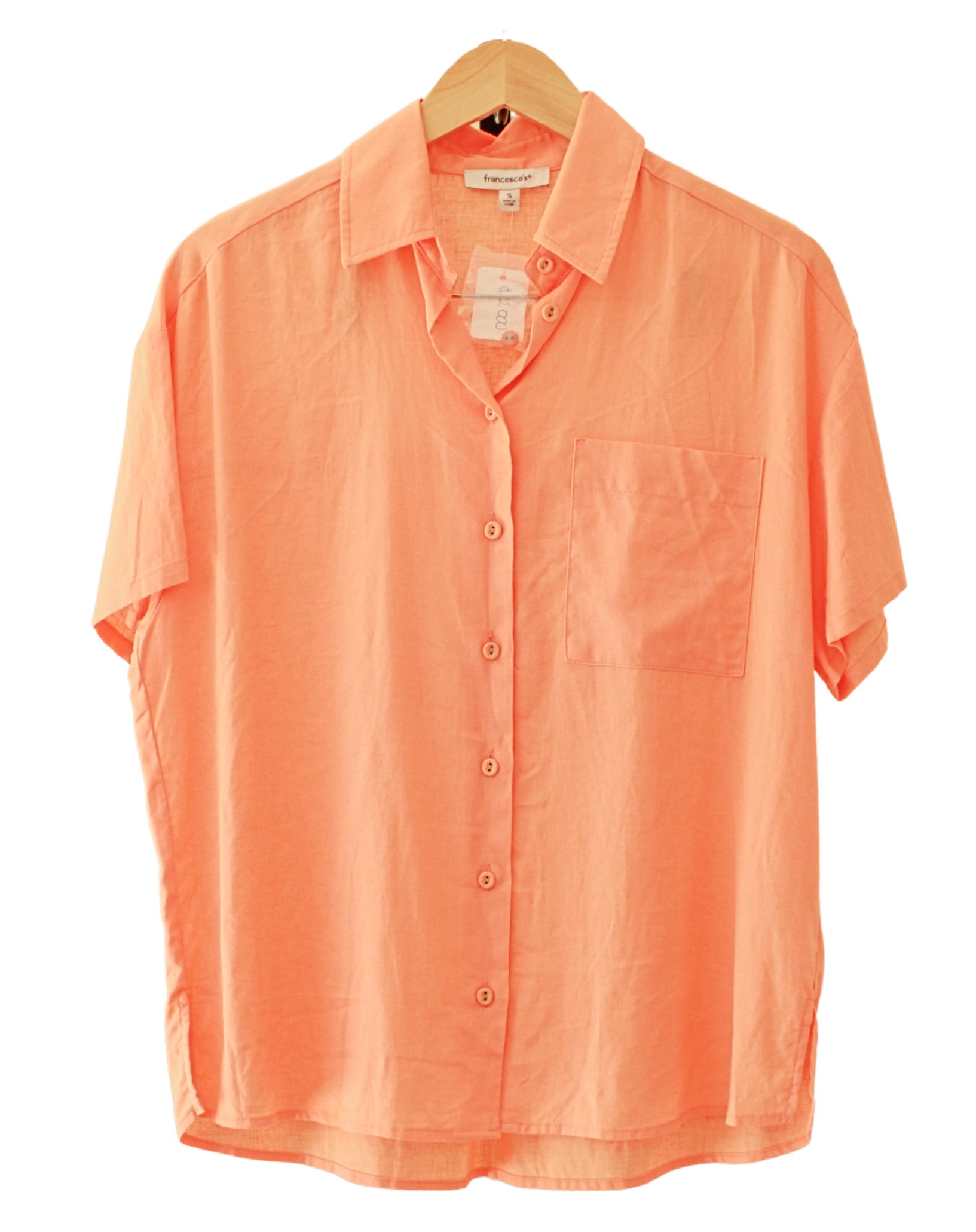 Camisa Botones Naranja