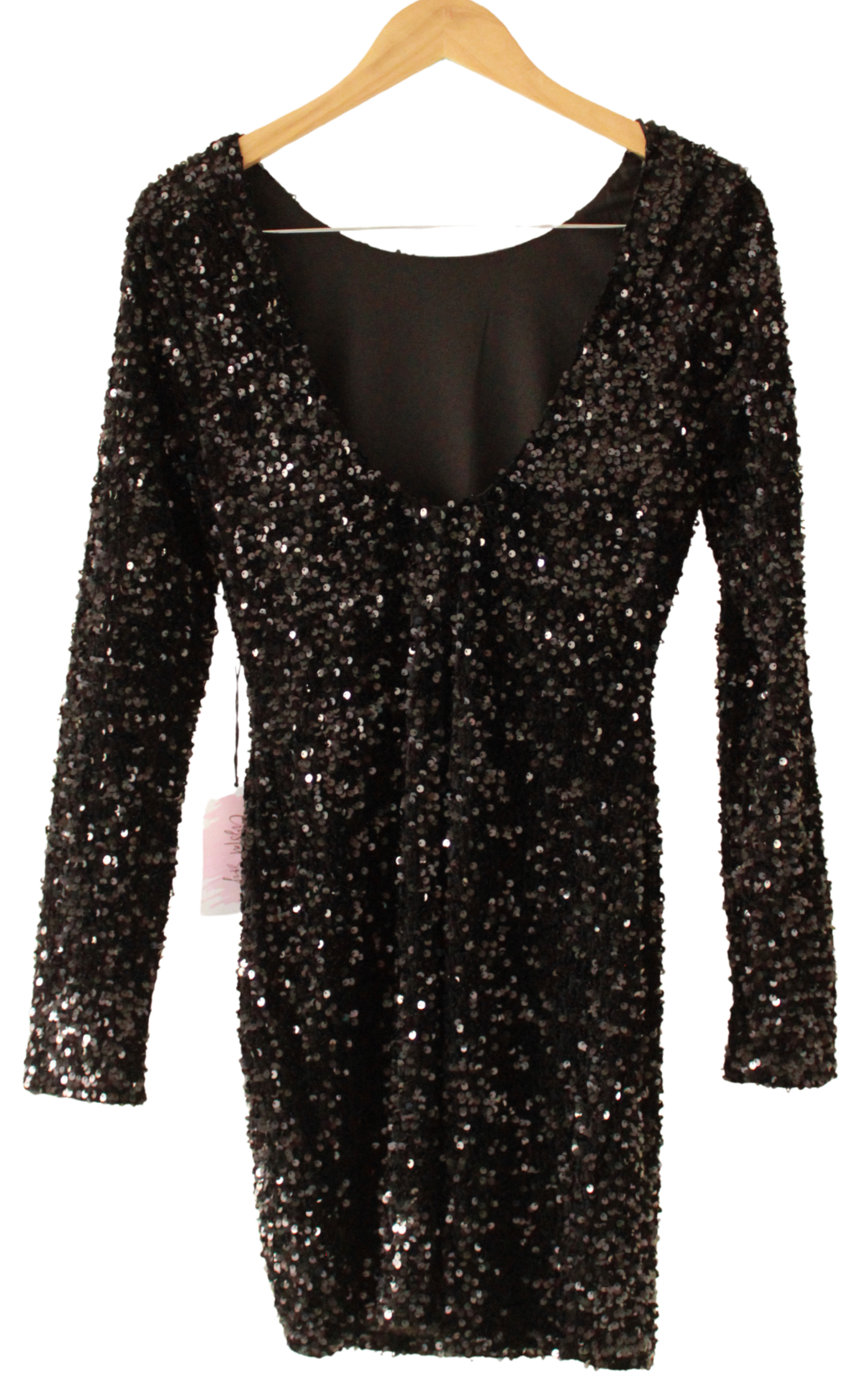 Vestido Mini Lentejuelas Negro