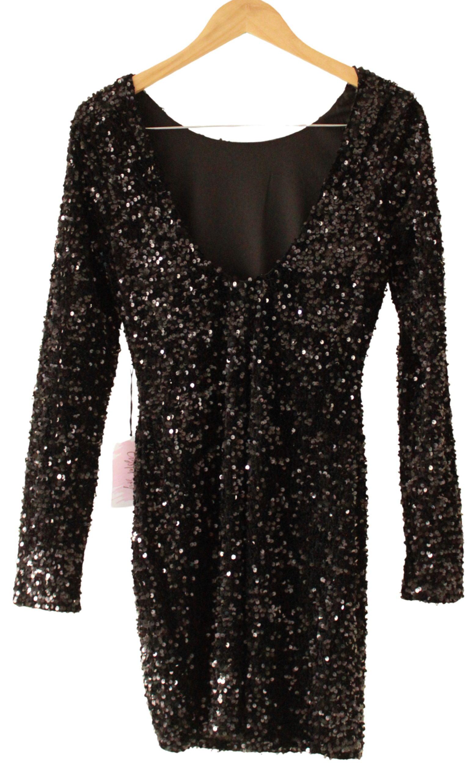 Vestido Mini Lentejuelas Negro