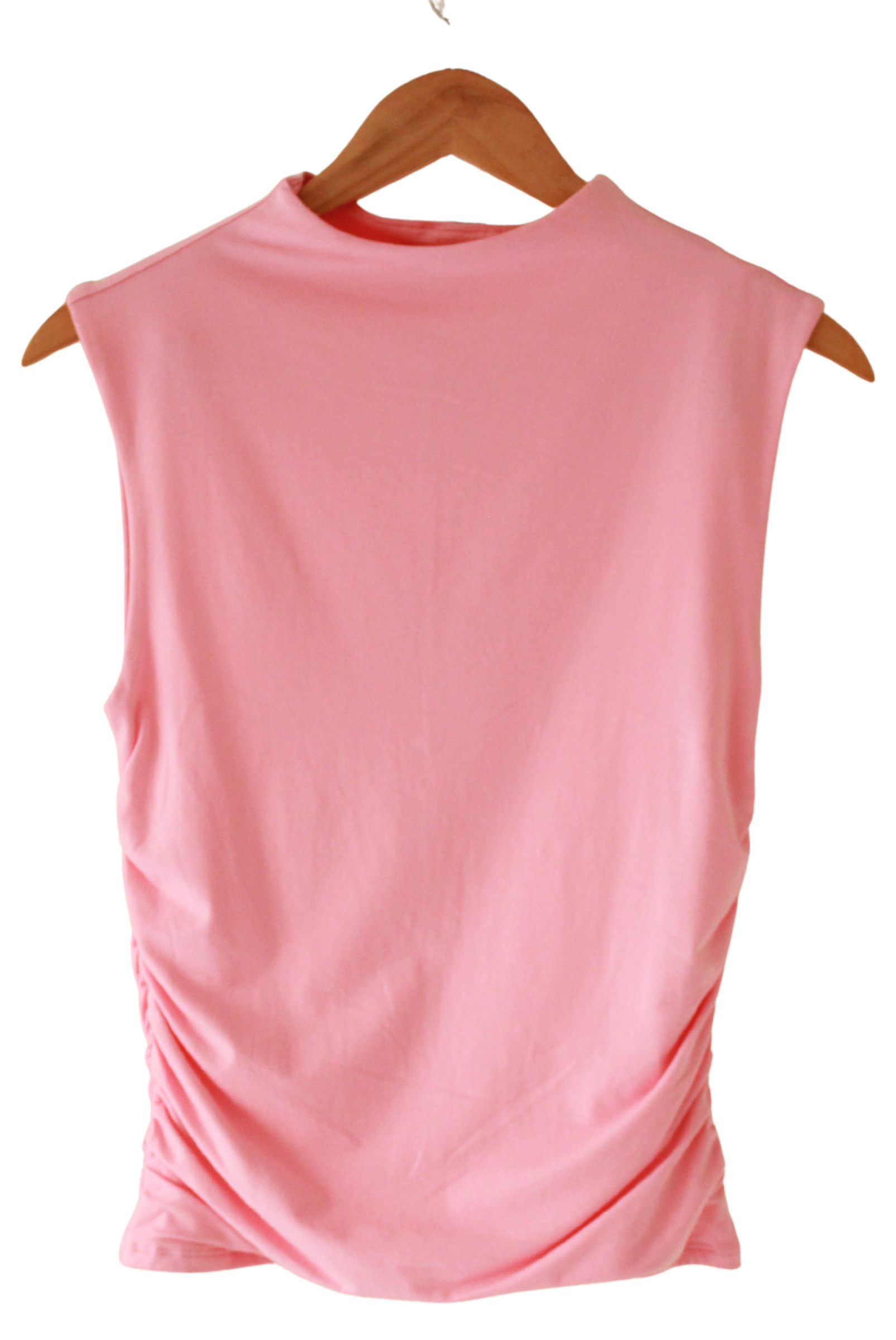 Blusa sin mangas de cuello mock