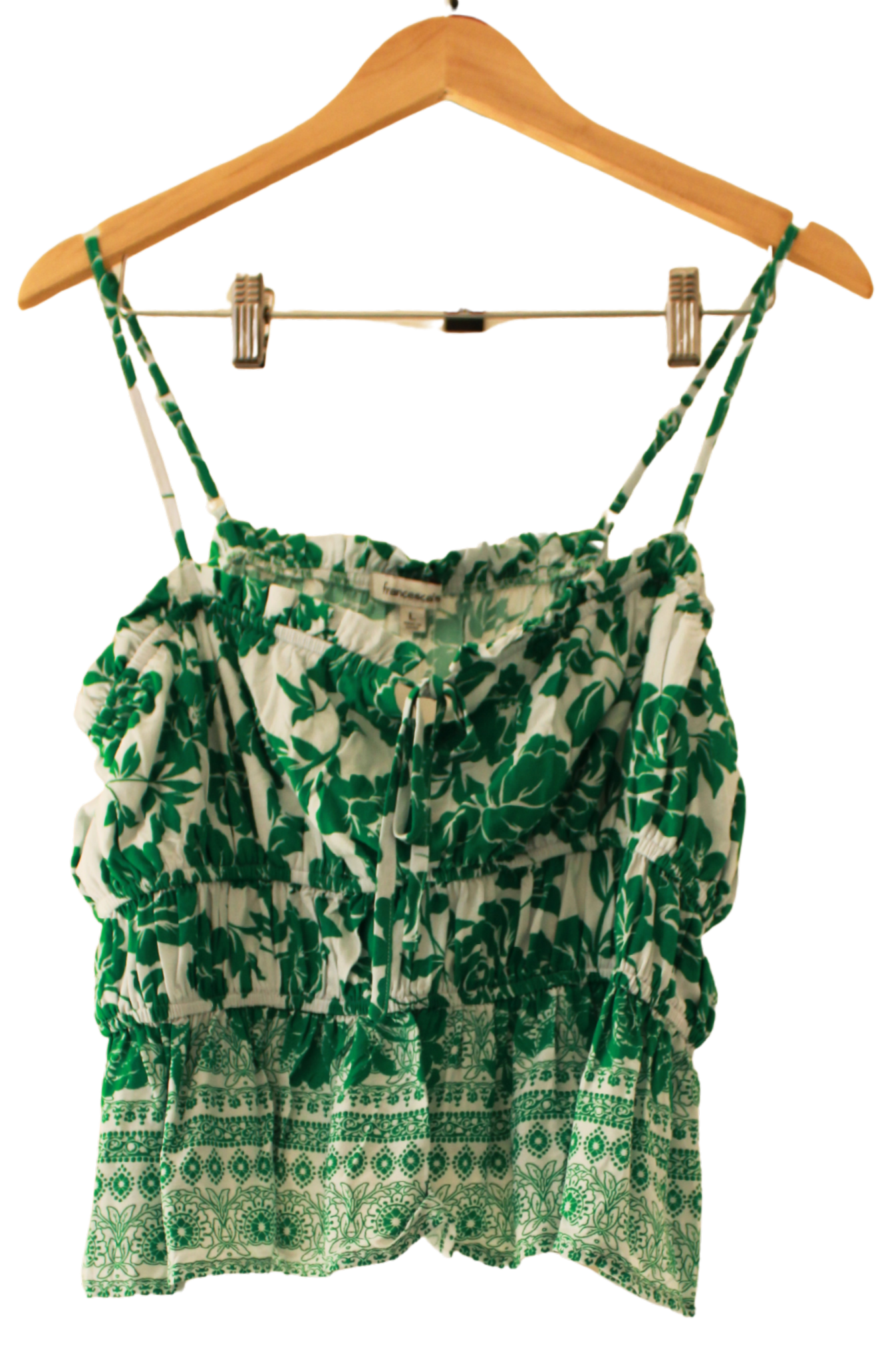 Blusa Tirantes Verde Floral