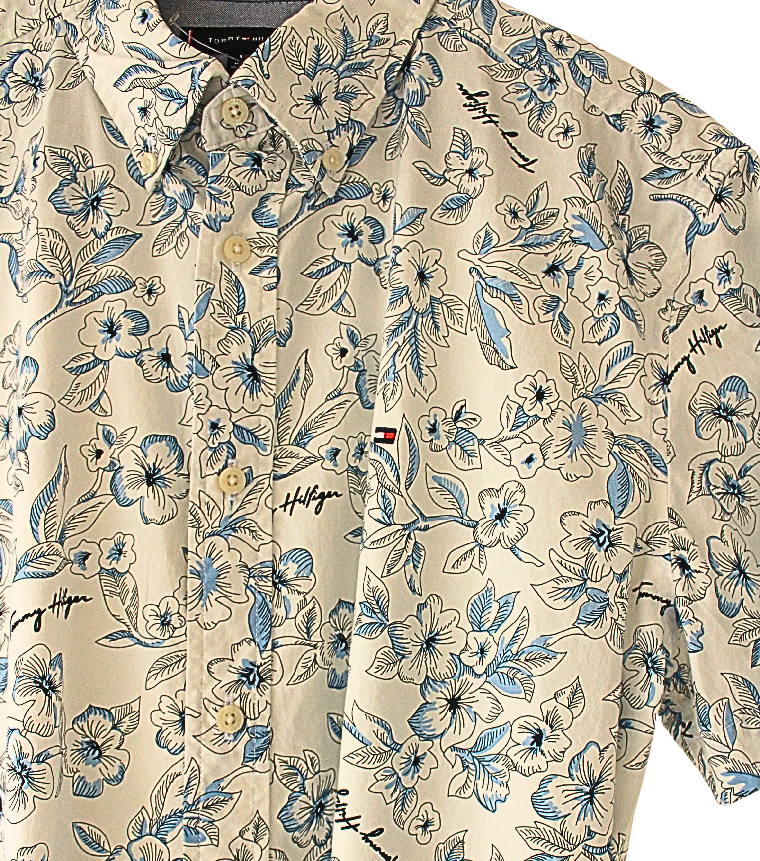 Camisa Tommy Hilfiger Celeste Flores
