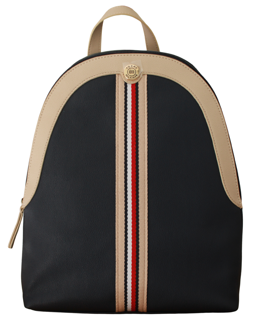 Bolso Backpack Tommy Hilfiger Negro detallen en Beige