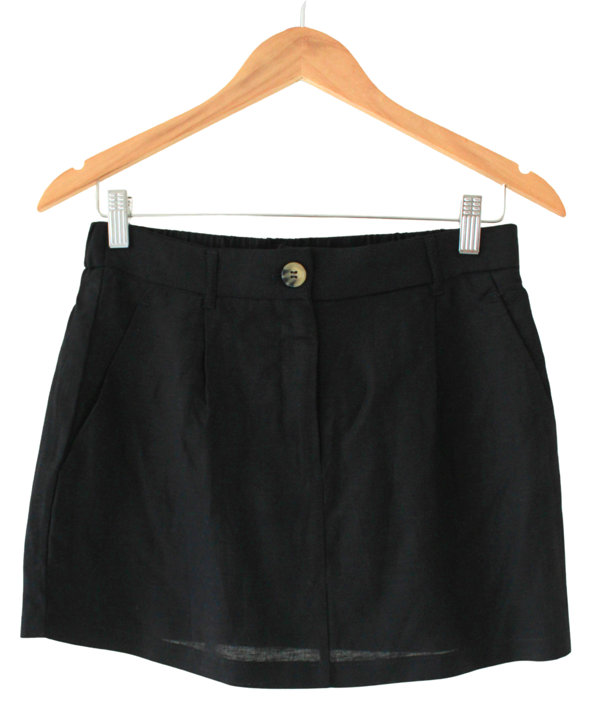 Enagua Mini Lino Negra